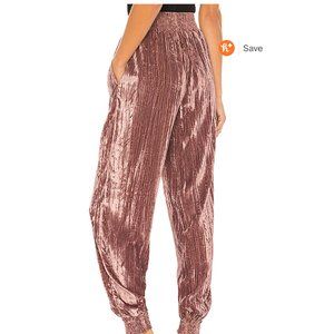 NWT NBD Plush Velvet Comfy Soft Joggers in Mauve